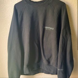 black essentials crew neck